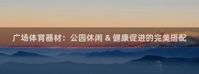 耀世平台会员中心在哪：广场体育器材：公园休闲 & 健