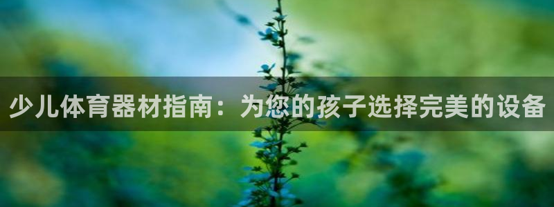 耀世娱乐客服：少儿体育器材指南：为您的孩子选择完美的