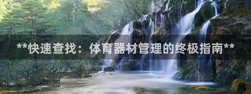 耀世平台注册网址：**快速查找：体育器材管理的终极指