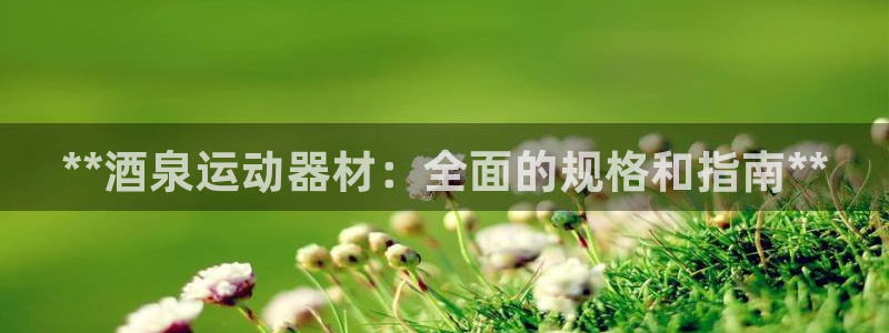 耀世开启什么意思：**酒泉运动器材：全面的规格和指南